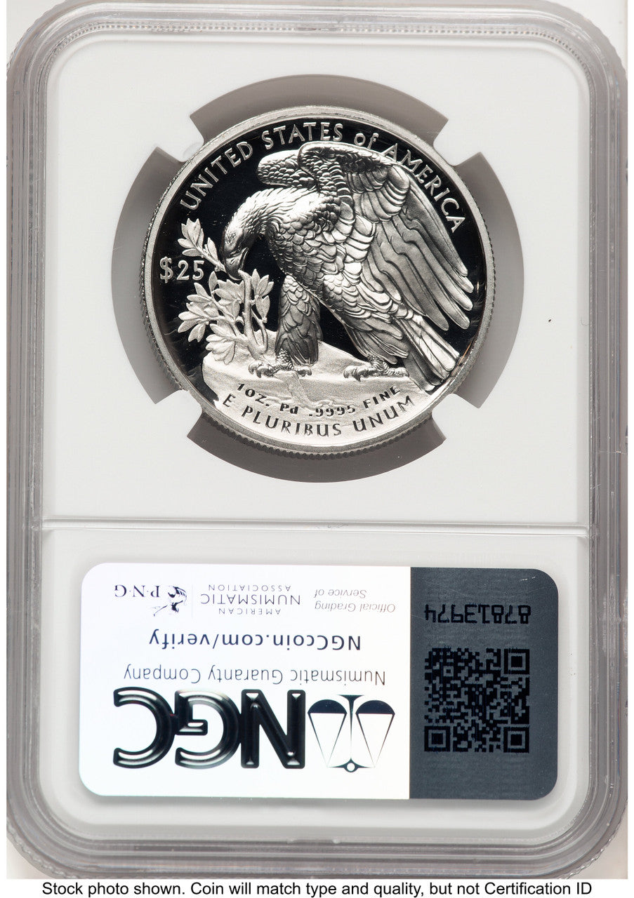 2021-W Palladium Eagle 1 oz Mike Castle NGC PF70 (772702011)