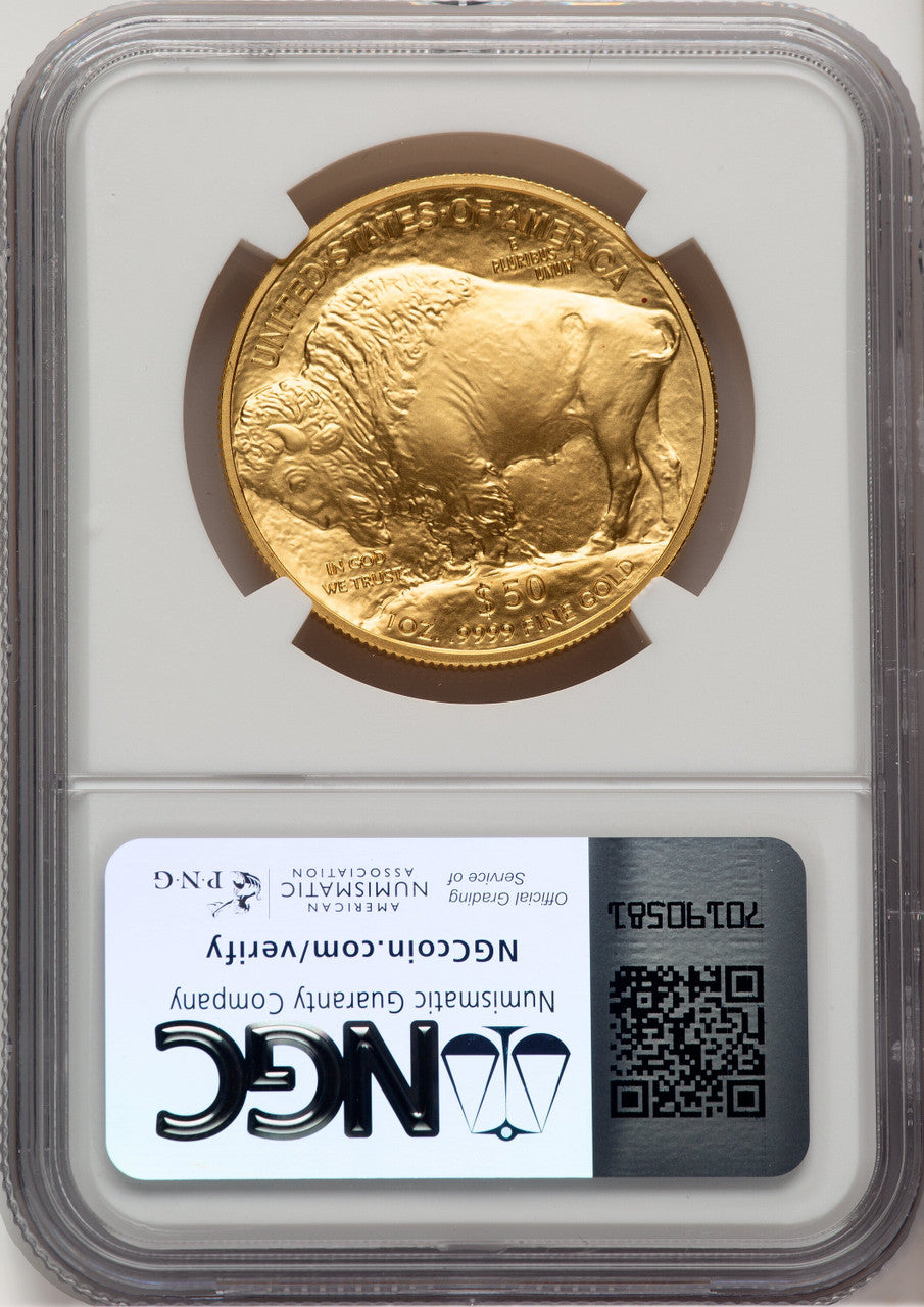 2008-W Burnished Gold Buffalo 1 oz Jeff Garrett Red Book NGC MS70
