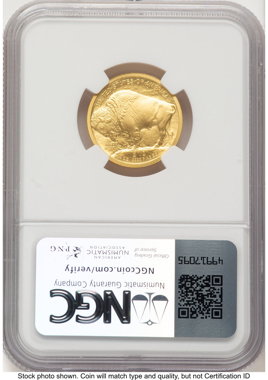 2008-W Burnished Gold Buffalo 1/4 oz Jeff Garrett Red Book NGC MS70