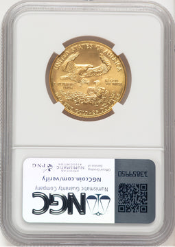 1986 Gold Eagle 1/2 oz Brown Label NGC MS69