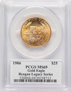1986 Gold Eagle 1/2 oz Reagan Legacy Series Michael Reagan PCGS MS69