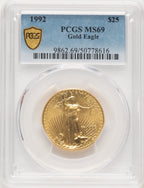 1992 Gold Eagle 1/2 oz Blue Gradient PCGS MS69