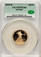 2020-W Gold American Eagle 4-Coin Set CACG PR70