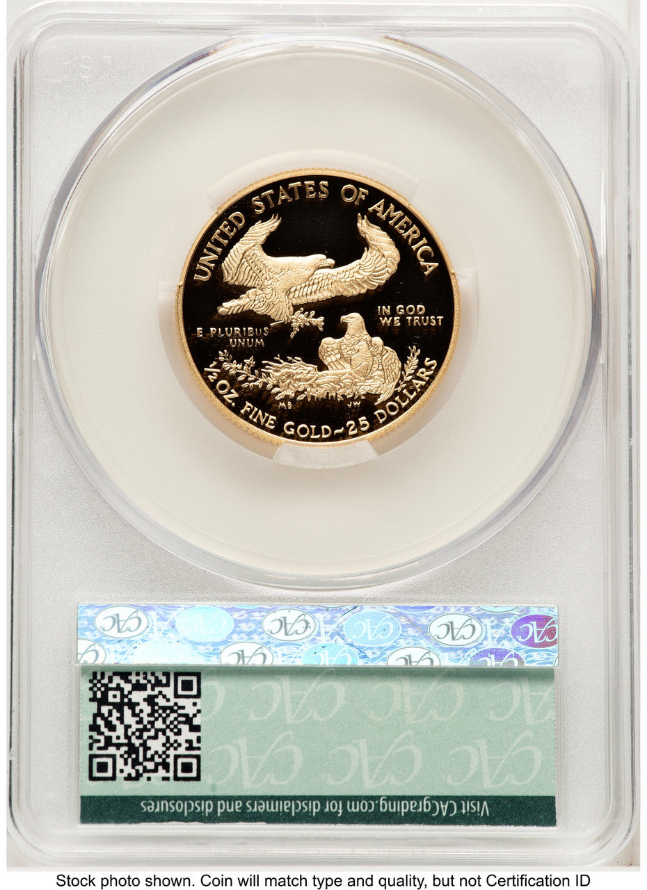 2020-W Proof Gold Eagle 1/2 oz Non Designation CACG PR70