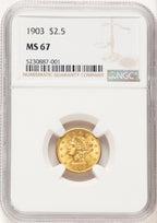 1903 $2.50 Liberty Quarter Eagle NGC MS67 (773059043)