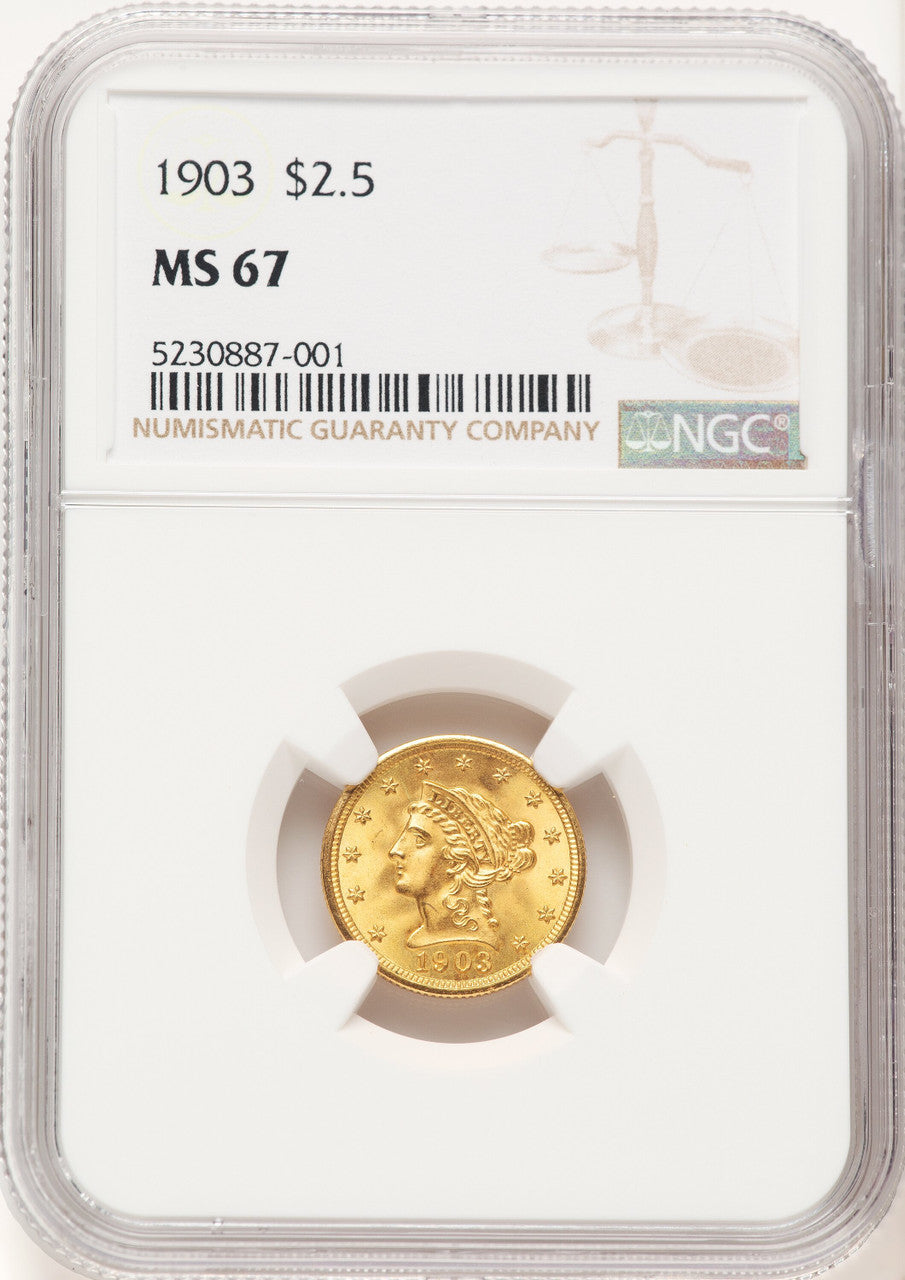 1903 $2.50 Liberty Quarter Eagle NGC MS67 (773059043)