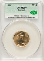1993 Gold Eagle 1/4 oz Non Designation CACG MS69