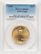 1991 Gold Eagle 1/2 oz Blue Gradient PCGS MS69