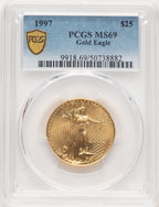 1997 Gold Eagle 1/2 oz Blue Gradient PCGS MS69