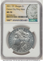 2021-CC Privy Morgan Dollar Morgan Label NGC MS70