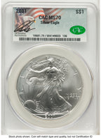2001 Silver Eagle Ron Drzewucki CACG MS70