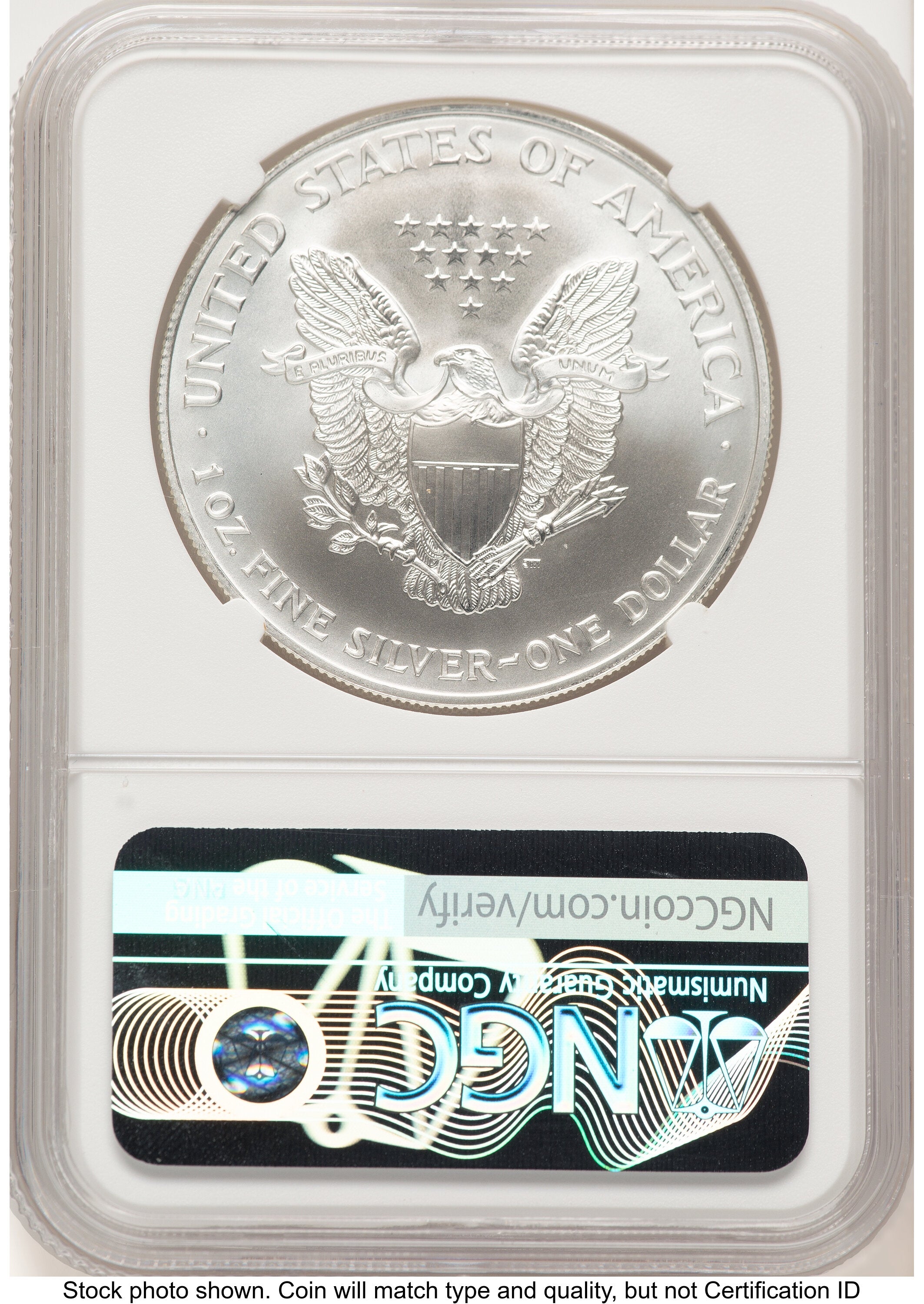 2001 Silver Eagle Brown Label NGC MS70