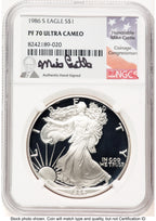 1986-S Proof Silver Eagle 1 oz Mike Castle NGC PF70