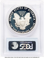 1986-S Proof Silver Eagle 1 oz Blue Label PCGS PR70 (773288022)