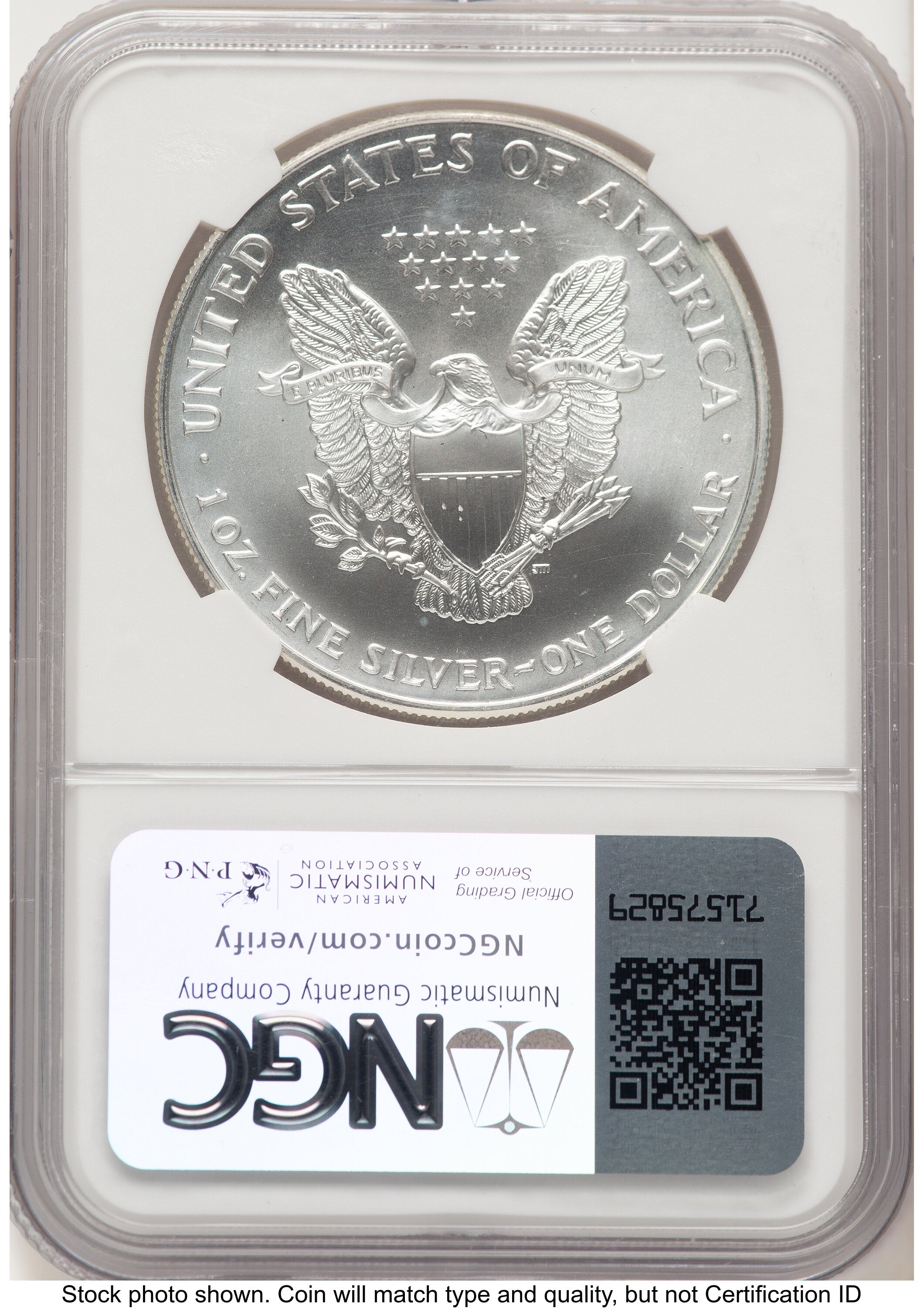 1998 Silver Eagle John NGC MS70 Mercanti