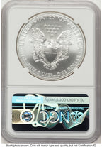 2008 Silver Eagle John NGC MS70 Mercanti