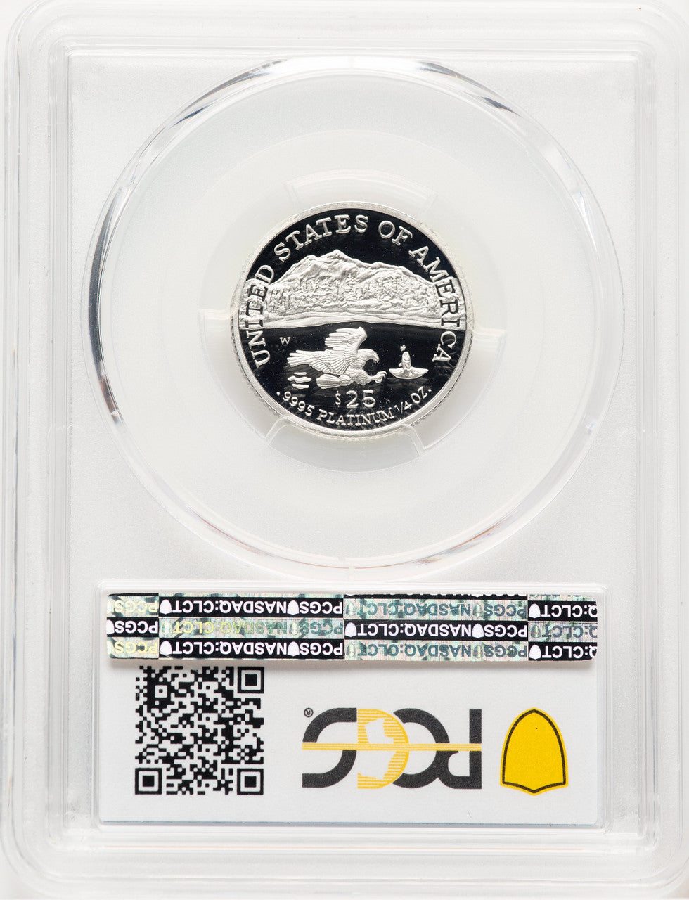 2002-W Proof Platinum Eagle 1/4 oz Blue Gradient PCGS PR70