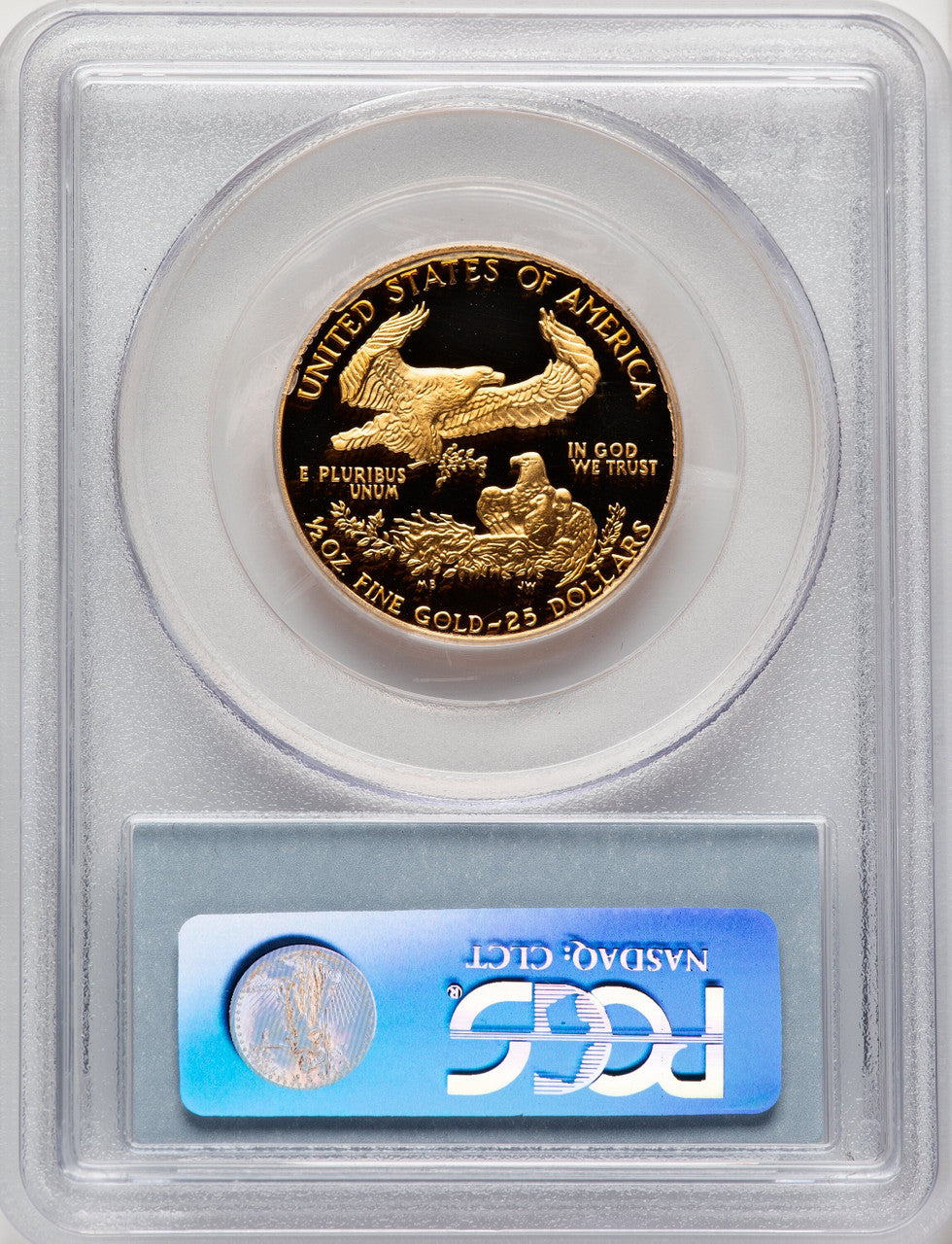 1991-P Proof Gold Eagle 1/2 oz Blue Label PCGS PR70