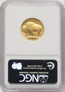 2008-W Burnished Gold Buffalo 1/4 oz ER Blue NGC MS70