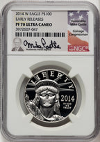 2014-W Proof Platinum Eagle 1 oz ER Mike Castle NGC PF70