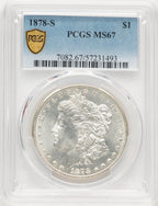 1878-S Morgan Dollar PCGS MS67 (773670001)