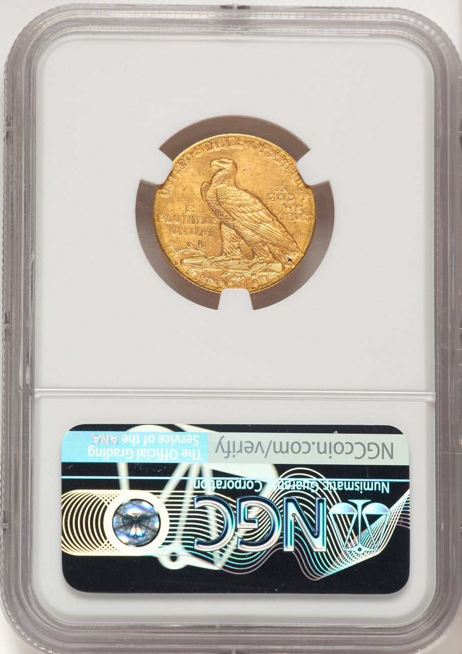 1909-D $5 Indian Half Eagle NGC MS65+
