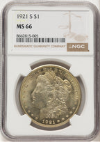1921-S Morgan Dollar NGC MS66 (773687044)