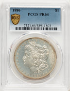 1886 Proof Morgan Dollar PCGS PR64