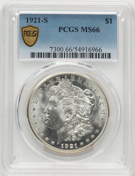 1921-S Morgan Dollar PCGS MS66