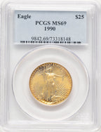 1990 Gold Eagle 1/2 oz Blue Label PCGS MS69