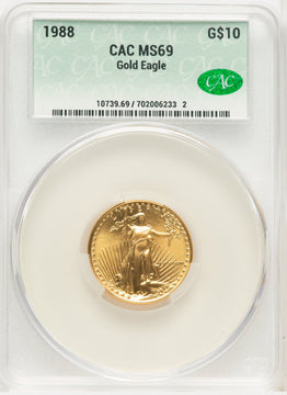1988 Gold Eagle 1/4 oz Non Designation CACG MS69