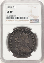 1799 7x6 Stars Early Dollar NGC VF30