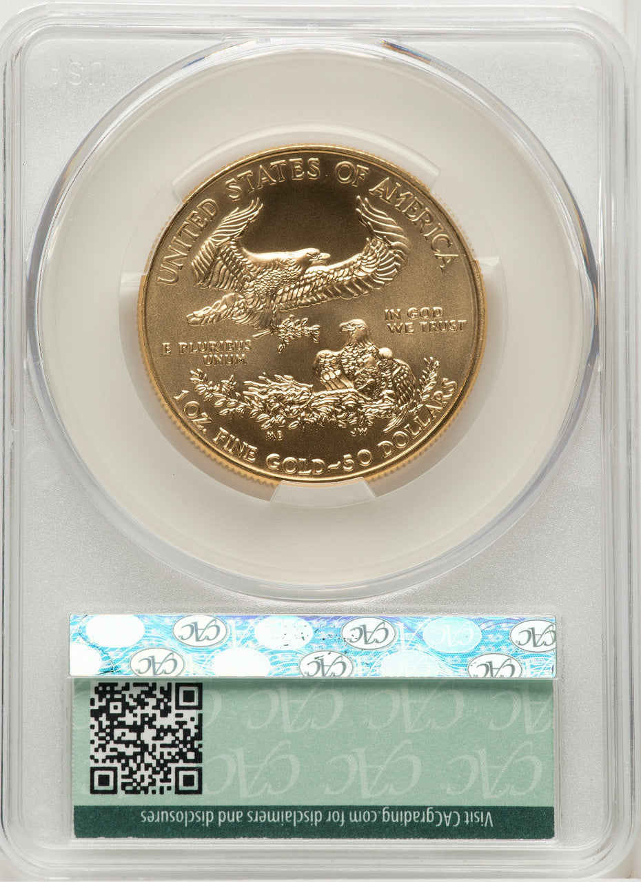 2017-W Burnished Gold Eagle 1 oz First Delivery CACG MS70