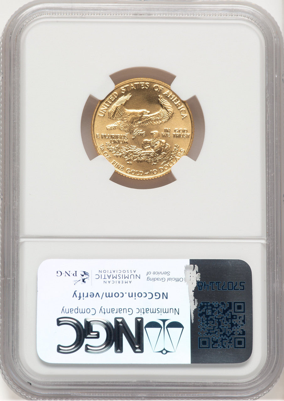 1992 Gold Eagle 1/4 oz Brown Label NGC MS69