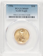 1996 Gold Eagle 1/4 oz Blue Gradient PCGS MS69