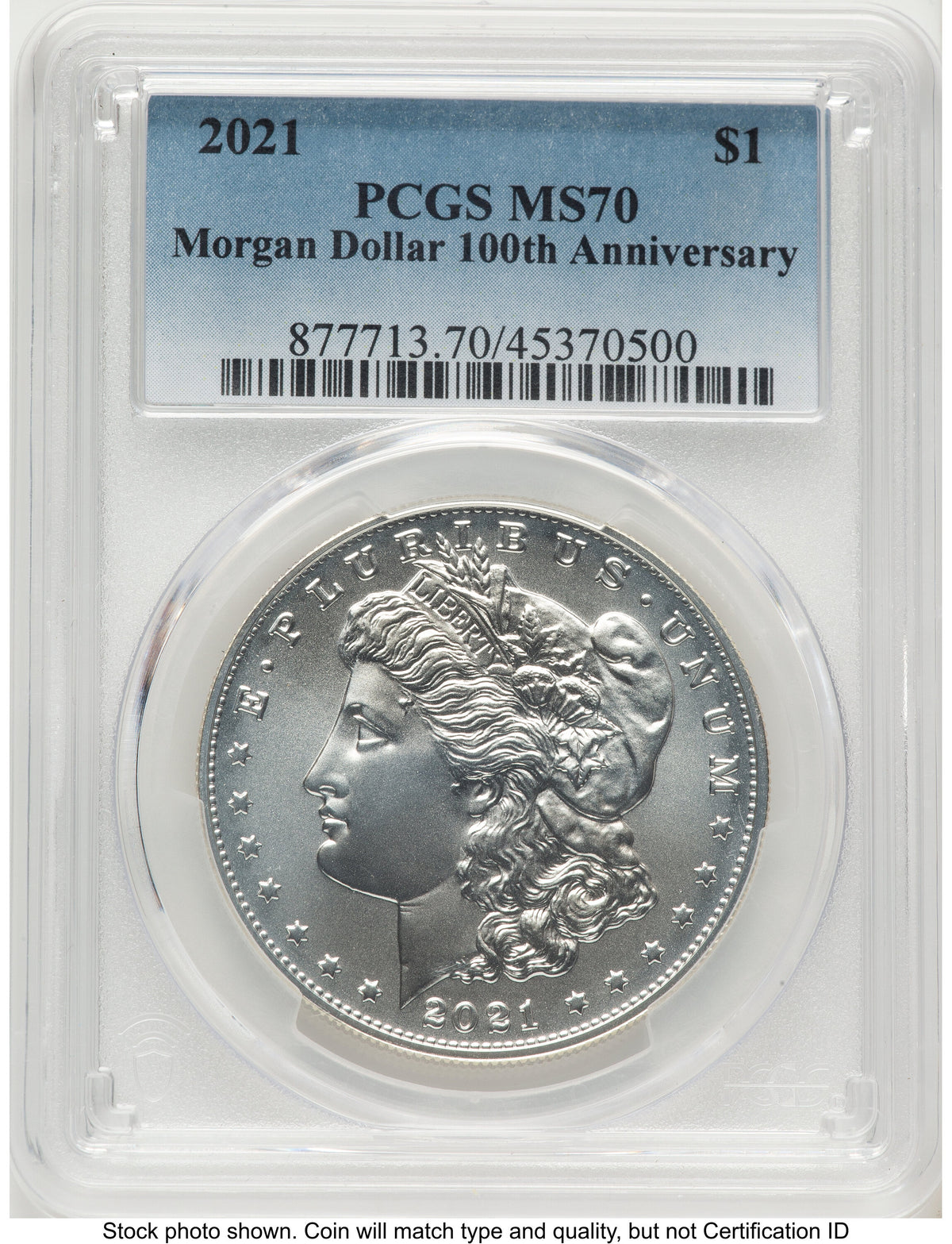 2021 Morgan Dollar Blue Gradient PCGS MS70