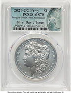 2021-CC Privy Morgan Dollar FDI Morgan Label PCGS MS70