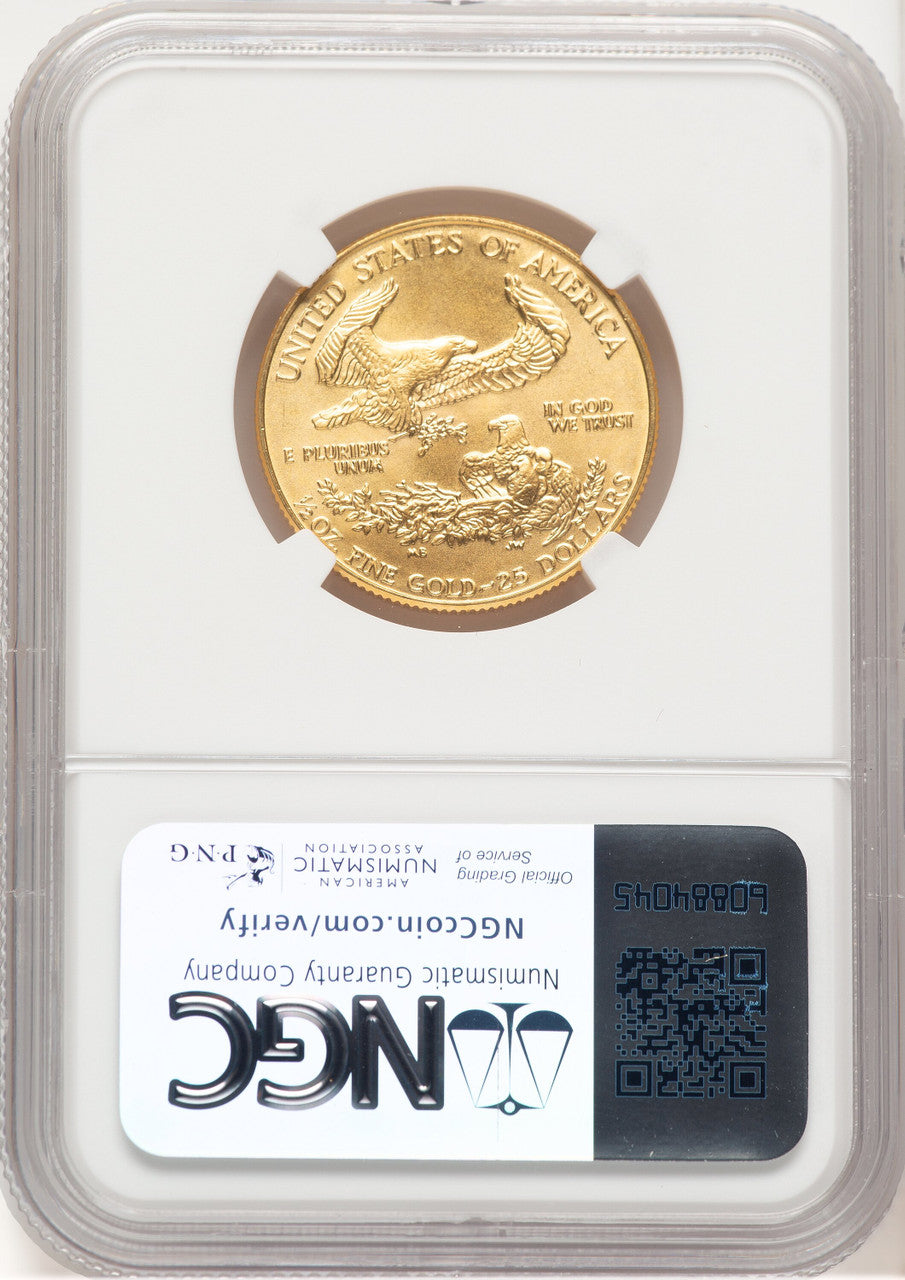 1987 Gold Eagle 1/2 oz Brown Label NGC MS69