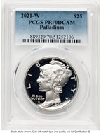 2021-W Palladium Eagle 1 oz Blue Gradient PCGS PR70