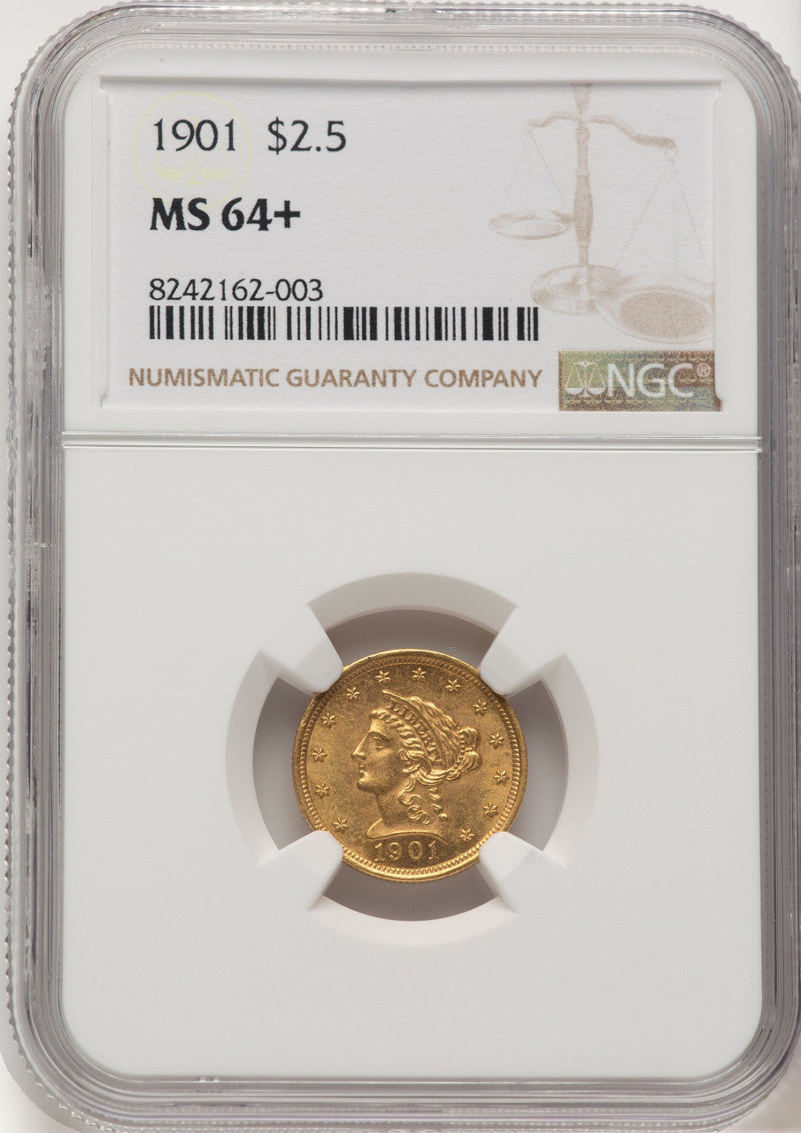 1901 $2.50 Liberty Quarter Eagle NGC MS64+