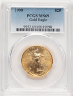 2000 Gold Eagle 1/2 oz Blue Gradient PCGS MS69