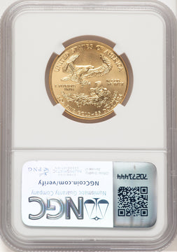 2001 Gold Eagle 1/2 oz Brown Label NGC MS69