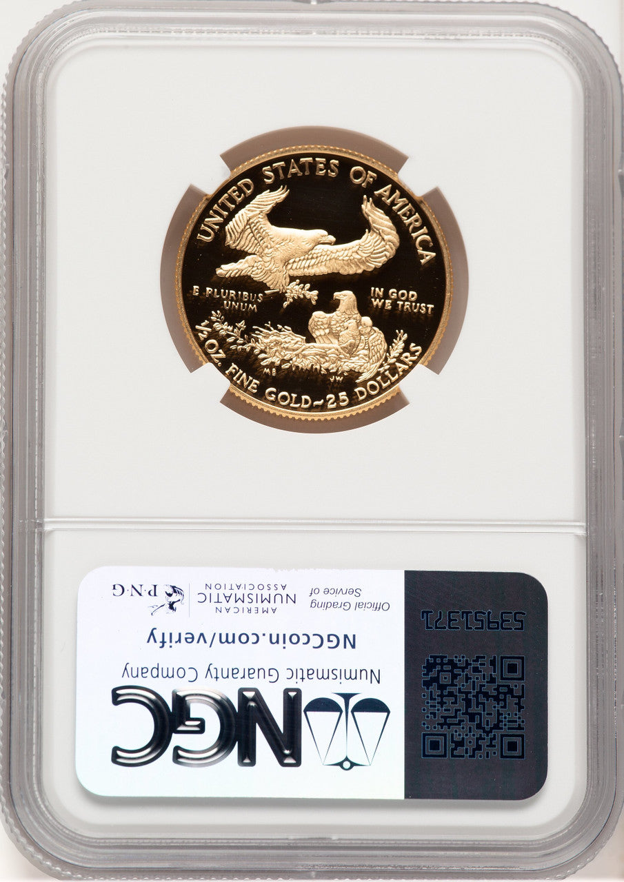 2019-W Proof Gold Eagle 1/2 oz Brown Label NGC PF70