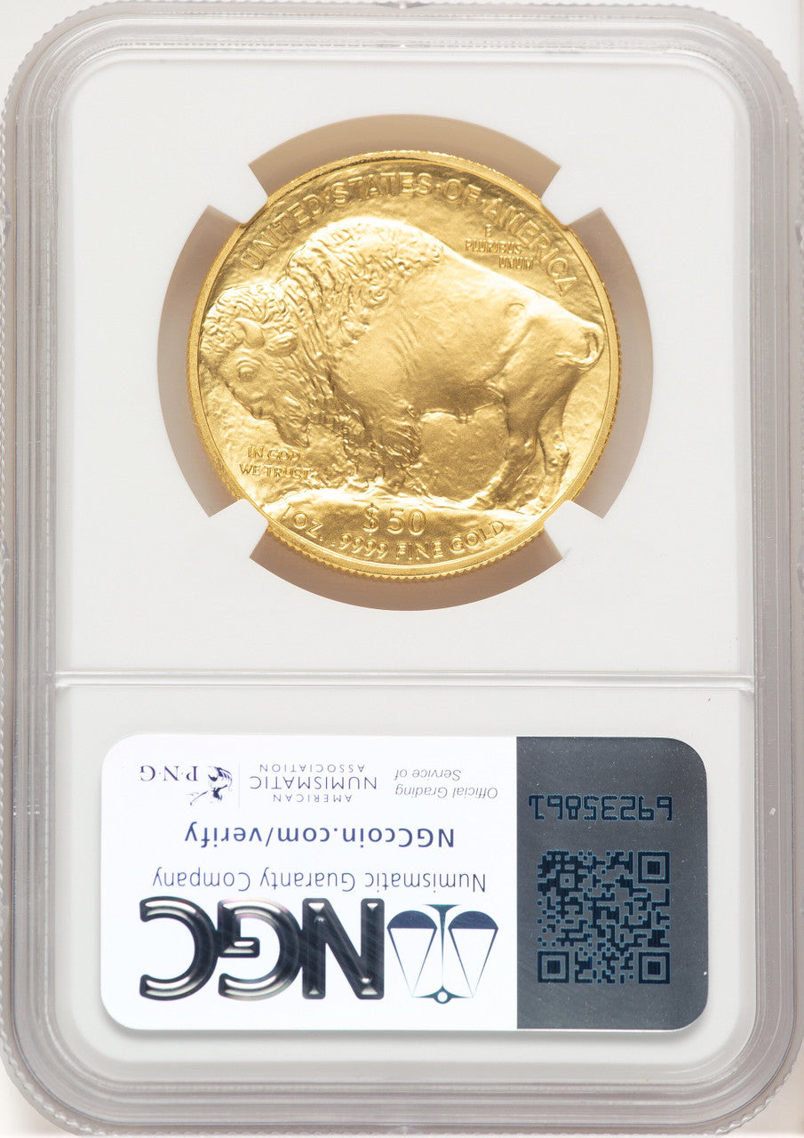 2008-W Burnished Gold Buffalo 1 oz Red Book NGC MS70
