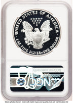 1993-P Proof Silver Eagle 1 oz Brown Label NGC PF70