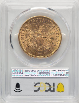 1873-S $20 OPEN 3 Liberty Double Eagle PCGS MS60