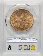 1873-S $20 OPEN 3 Liberty Double Eagle PCGS MS60