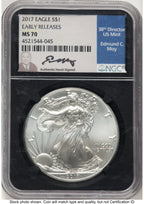 2017 Silver Eagle ER NGC MS70 Ed Moy