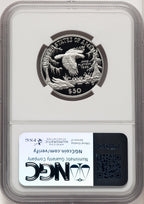 1999-W Proof Platinum Eagle 1/2 oz Brown Label NGC PF70