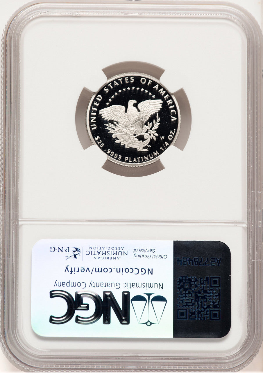 2005-W Proof Platinum Eagle 1/4 oz Brown Label NGC PF70